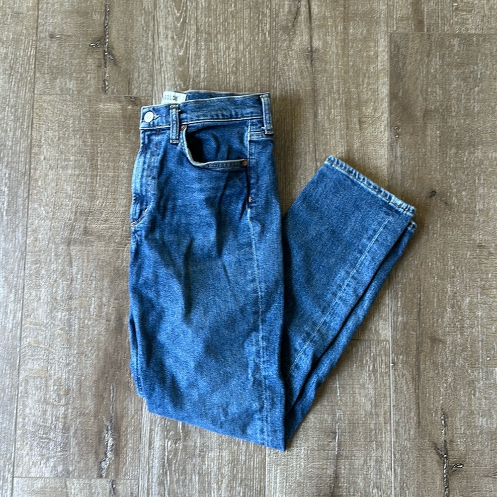 EUC AGOLDE Merrel Mid Rise Straight Jean size 27